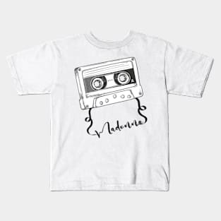 Good Vibes madonna // Retro Ribbon Cassette Kids T-Shirt